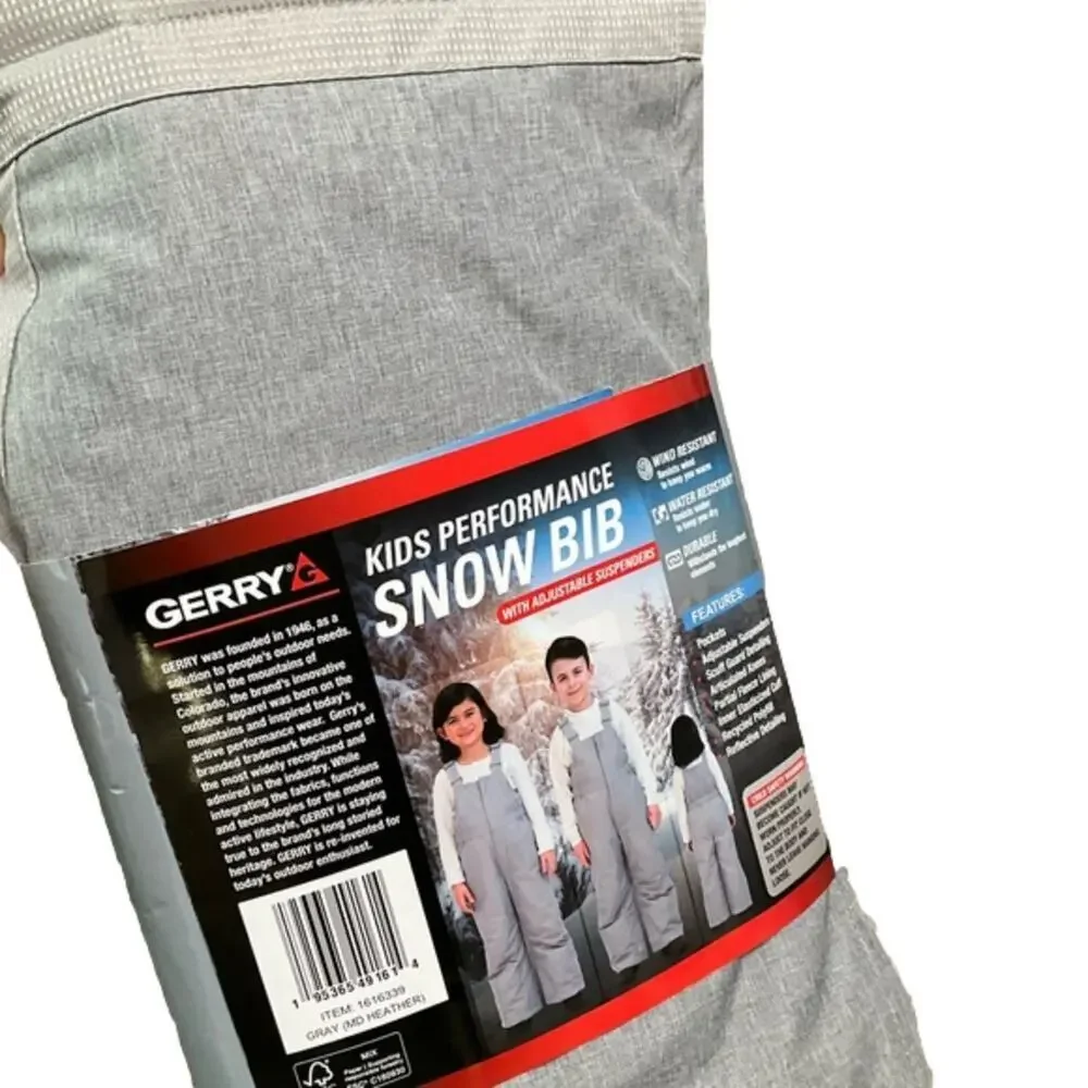 Gerry Boy's Girl's Snow Pants Gray Size 3T NWT